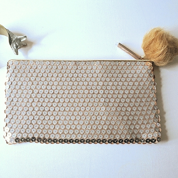 MAC Makeup Bag-copper/silver '17 Holiday snow ball - Picture 1 of 14